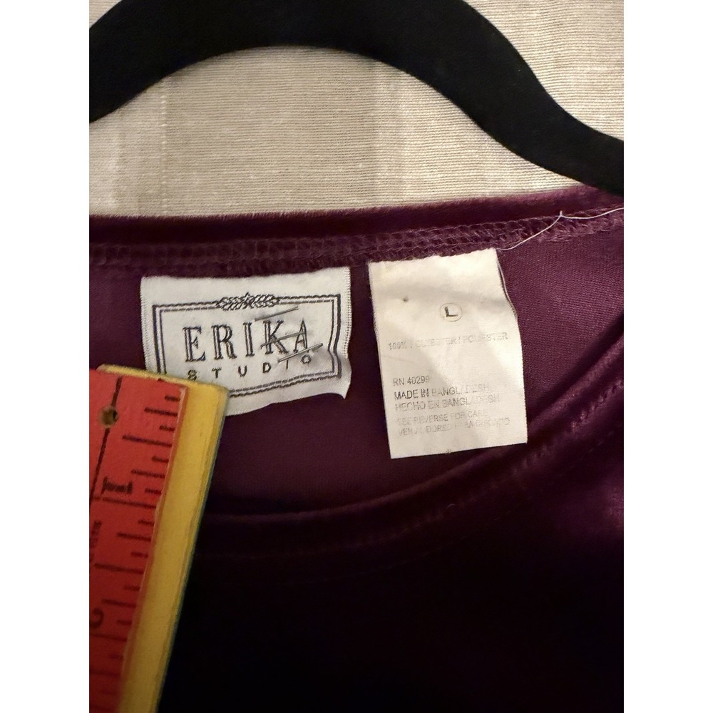 Purple Long Sleeve Dress Erika Studio‎ Size Large - Picture 3 of 7